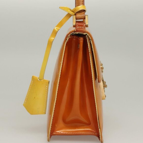 LOUIS VUITTON Monogram Vernis Spring Street Bag Lime Yellow M91068 Auth BA4452 - Picture 5 of 16